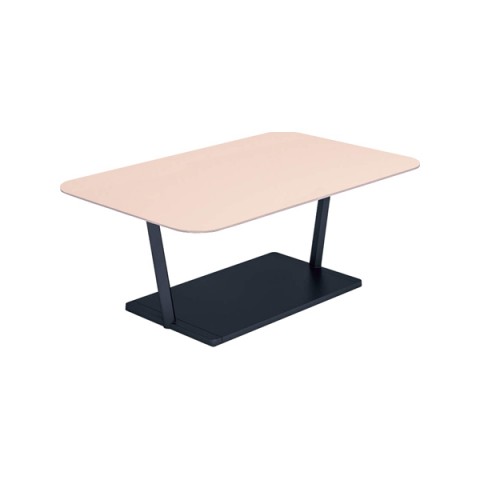 コクヨ ミーティングテーブル 完成日 組立不要 リージョン T字脚 角形 ローテーブル リノリウム天板 脚カラー:ブラック LT-RG127LE6AF85