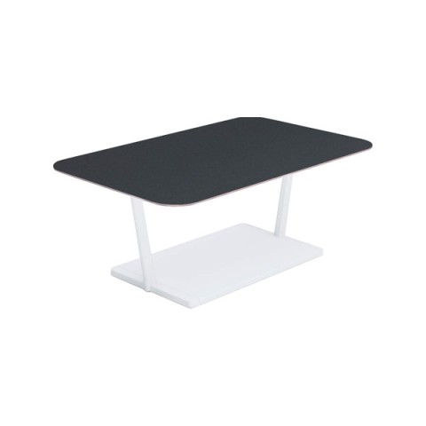 コクヨ ミーティングテーブル 完成日 組立不要 リージョン T字脚 角形 ローテーブル リノリウム天板 脚カラー:ホワイト LT-RG127LSAAF66