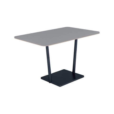 コクヨ ミーティングテーブル 完成日 組立不要 リージョン T字脚 角形 ミドルテーブル リノリウム天板 脚カラー:ブラック LT-RG127ME6AF32