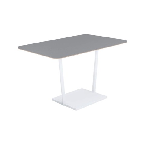 コクヨ ミーティングテーブル 完成日 組立不要 リージョン T字脚 角形 ミドルテーブル リノリウム天板 脚カラー:ホワイト LT-RG127MSAAF32