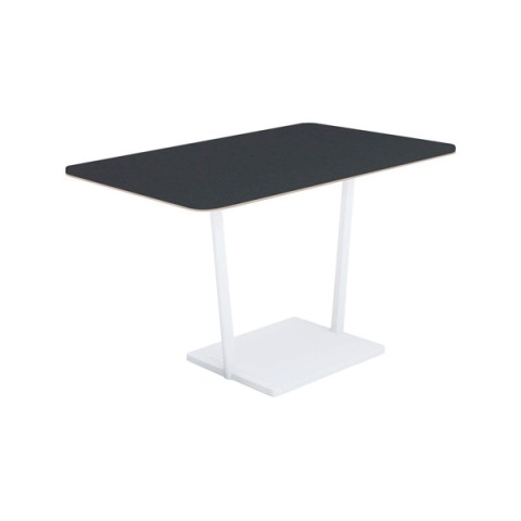 コクヨ ミーティングテーブル 完成日 組立不要 リージョン T字脚 角形 ミドルテーブル リノリウム天板 脚カラー:ホワイト LT-RG127MSAAF66