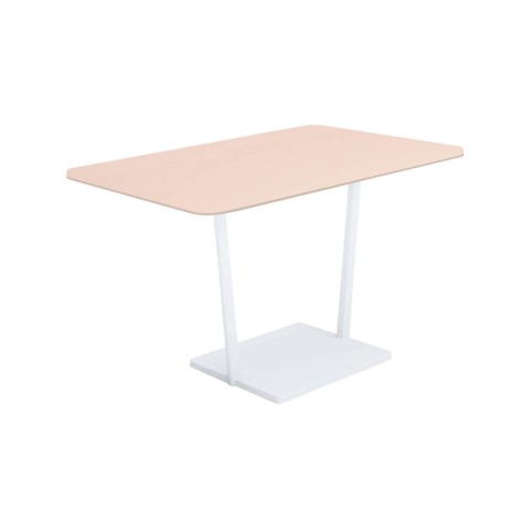 コクヨ ミーティングテーブル 完成日 組立不要 リージョン T字脚 角形 ミドルテーブル リノリウム天板 脚カラー:ホワイト LT-RG127MSAAF85