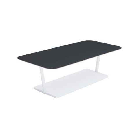 コクヨ ミーティングテーブル 完成日 組立不要 リージョン T字脚 角形 ローテーブル リノリウム天板 脚カラー:ホワイト LT-RG167LSAAF66