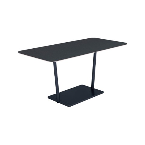 コクヨ ミーティングテーブル 完成日 組立不要 リージョン T字脚 角形 ミドルテーブル リノリウム天板 脚カラー:ブラック LT-RG167ME6AF66