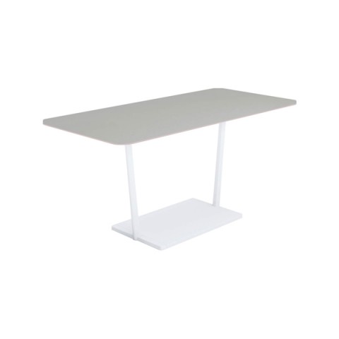 コクヨ ミーティングテーブル 完成日 組立不要 リージョン T字脚 角形 ミドルテーブル リノリウム天板 脚カラー:ホワイト LT-RG167MSAAF75