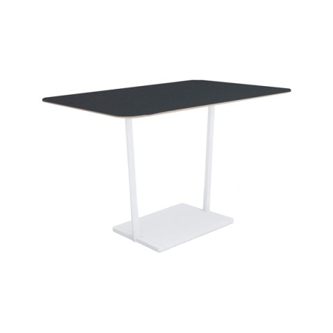 コクヨ ミーティングテーブル 完成日 組立不要 リージョン T字脚 角形 ミドルハイテーブル リノリウム天板 脚カラー:ホワイト LT-RG169MHSAAF66