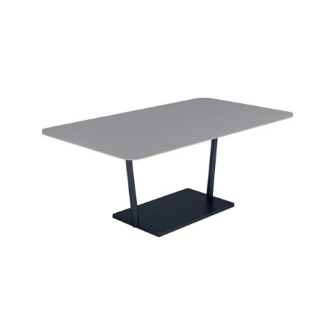 コクヨ ミーティングテーブル 完成日 組立不要 リージョン T字脚 角形 ミドルローテーブル リノリウム天板 脚カラー:ブラック LT-RG169MLE6AF32