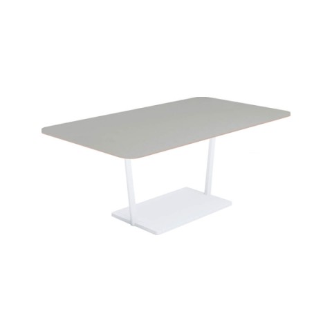 コクヨ ミーティングテーブル 完成日 組立不要 リージョン T字脚 角形 ミドルローテーブル リノリウム天板 脚カラー:ホワイト LT-RG169MLSAAF75