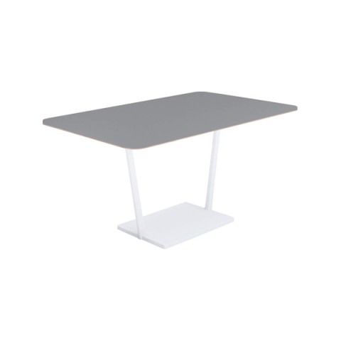 コクヨ ミーティングテーブル 完成日 組立不要 リージョン T字脚 角形 ミドルテーブル リノリウム天板 脚カラー:ホワイト LT-RG169MSAAF32