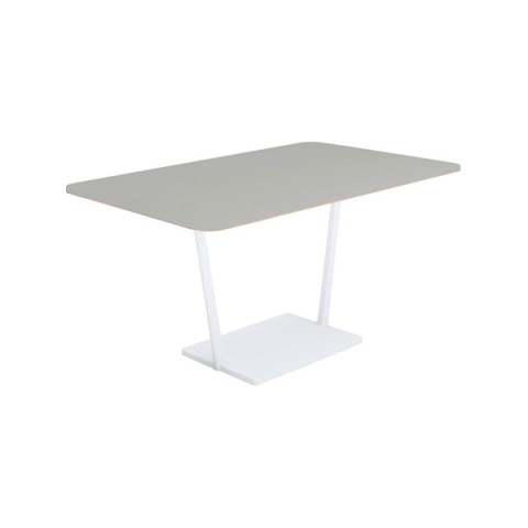コクヨ ミーティングテーブル 完成日 組立不要 リージョン T字脚 角形 ミドルテーブル リノリウム天板 脚カラー:ホワイト LT-RG169MSAAF75
