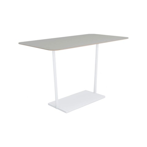 コクヨ ミーティングテーブル 完成日 組立不要 リージョン T字脚 角形 ハイテーブル リノリウム天板 脚カラー:ホワイト LT-RG189HSAAF75