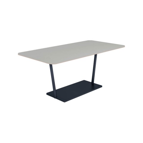 コクヨ ミーティングテーブル 完成日 組立不要 リージョン T字脚 角形 ミドルテーブル リノリウム天板 脚カラー:ブラック LT-RG189ME6AF75