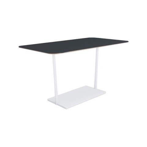 コクヨ ミーティングテーブル 完成日 組立不要 リージョン T字脚 角形 ミドルハイテーブル リノリウム天板 脚カラー:ホワイト LT-RG189MHSAAF66