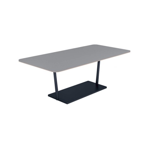 コクヨ ミーティングテーブル 完成日 組立不要 リージョン T字脚 角形 ミドルローテーブル リノリウム天板 脚カラー:ブラック LT-RG189MLE6AF32