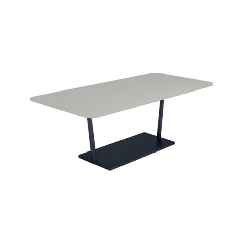 コクヨ ミーティングテーブル 完成日 組立不要 リージョン T字脚 角形 ミドルローテーブル リノリウム天板 脚カラー:ブラック LT-RG189MLE6AF75