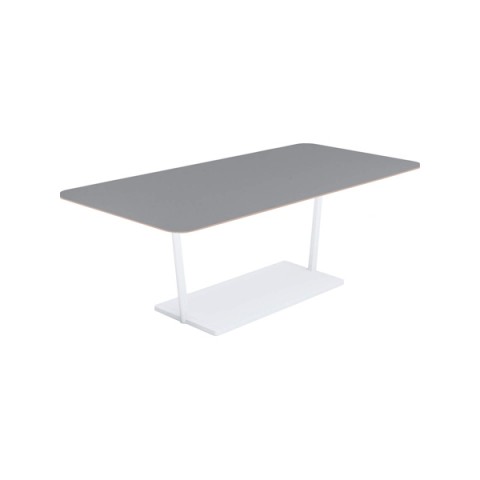 コクヨ ミーティングテーブル 完成日 組立不要 リージョン T字脚 角形 ミドルローテーブル リノリウム天板 脚カラー:ホワイト LT-RG189MLSAAF32