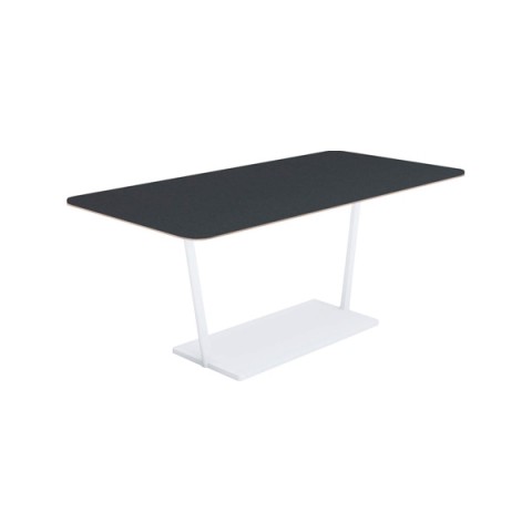 コクヨ ミーティングテーブル 完成日 組立不要 リージョン T字脚 角形 ミドルテーブル リノリウム天板 脚カラー:ホワイト LT-RG189MSAAF66