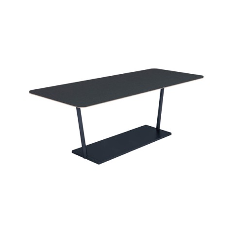 コクヨ ミーティングテーブル 完成日 組立不要 リージョン T字脚 角形 ミドルテーブル リノリウム天板 脚カラー:ブラック LT-RG219ME6AF66