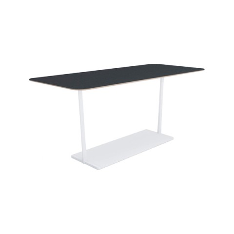 コクヨ ミーティングテーブル 完成日 組立不要 リージョン T字脚 角形 ミドルハイテーブル リノリウム天板 脚カラー:ホワイト LT-RG219MHSAAF66