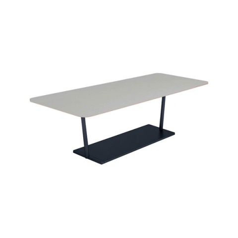 コクヨ ミーティングテーブル 完成日 組立不要 リージョン T字脚 角形 ミドルローテーブル リノリウム天板 脚カラー:ブラック LT-RG219MLE6AF75