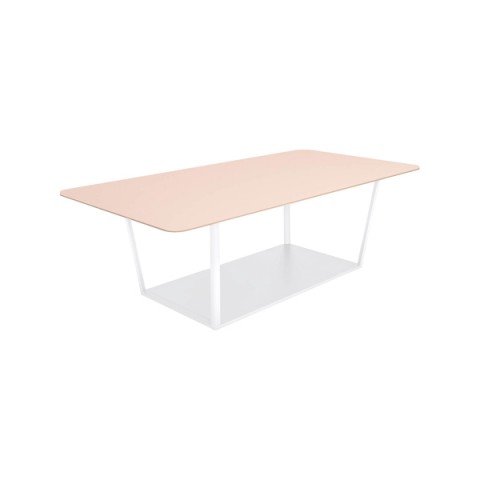 コクヨ ミーティングテーブル 完成日 組立不要 リージョン ボックス脚 角形 ミドルテーブル リノリウム天板 脚カラー:ホワイト LT-RG2412MSAAF85