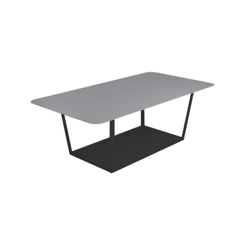 コクヨ ミーティングテーブル 完成日 組立不要 リージョン ボックス脚 角形 ミドルテーブル リノリウム天板 脚カラー:ブラック LT-RG2418ME6AF32