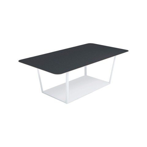 コクヨ ミーティングテーブル 完成日 組立不要 リージョン ボックス脚 角形 ミドルテーブル リノリウム天板 脚カラー:ホワイト LT-RG2418MSAAF66