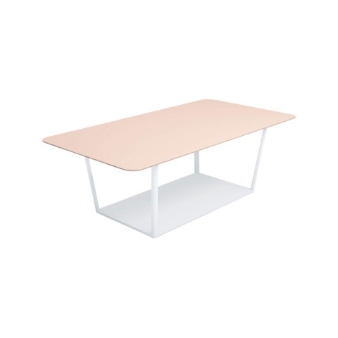 コクヨ ミーティングテーブル 完成日 組立不要 リージョン ボックス脚 角形 ミドルテーブル リノリウム天板 脚カラー:ホワイト LT-RG2418MSAAF85