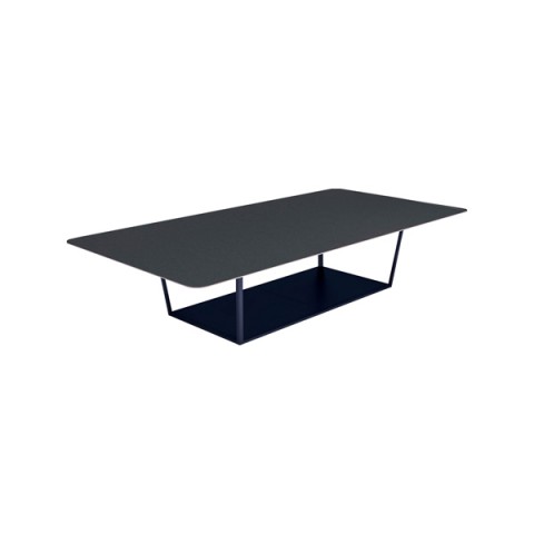 コクヨ ミーティングテーブル 完成日 組立不要 リージョン ボックス脚 角形 ミドルテーブル リノリウム天板 脚カラー:ブラック LT-RG3618ME6AF66