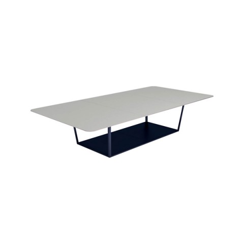 コクヨ ミーティングテーブル 完成日 組立不要 リージョン ボックス脚 角形 ミドルテーブル リノリウム天板 脚カラー:ブラック LT-RG3618ME6AF75