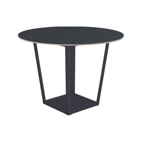 コクヨ ミーティングテーブル 完成日 組立不要 リージョン ボックス脚 円形 ハイテーブル リノリウム天板 脚カラー:ブラック LT-RGC12HE6AF66N