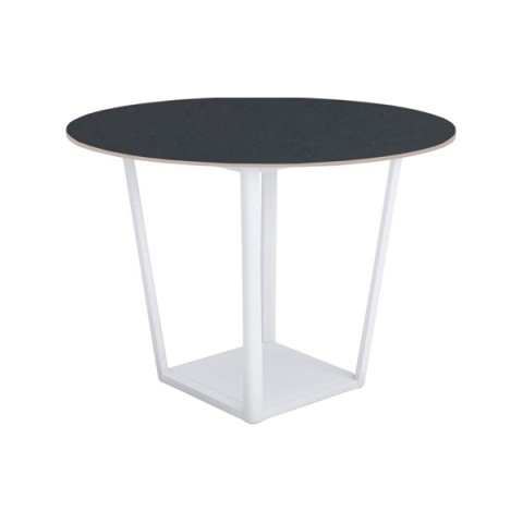 コクヨ ミーティングテーブル 完成日 組立不要 リージョン ボックス脚 円形 ハイテーブル リノリウム天板 脚カラー:ホワイト LT-RGC12HSAAF66N