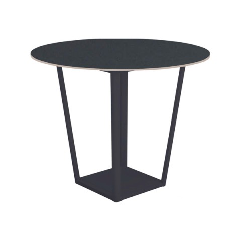 コクヨ ミーティングテーブル 完成日 組立不要 リージョン ボックス脚 円形 ミドルハイテーブル リノリウム天板 脚カラー:ブラック LT-RGC12MHE6AF66N