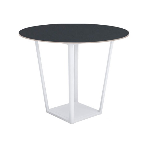 コクヨ ミーティングテーブル 完成日 組立不要 リージョン ボックス脚 円形 ミドルハイテーブル リノリウム天板 脚カラー:ホワイト LT-RGC12MHSAAF66N