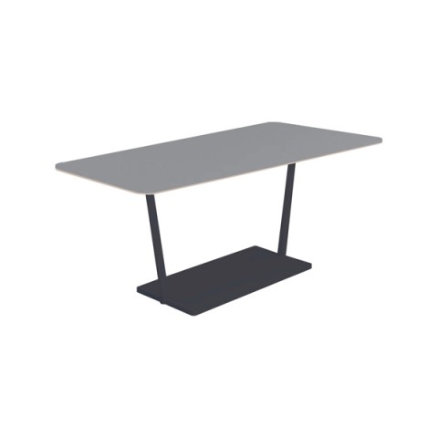 コクヨ ミーティングテーブル 完成日 組立不要 リージョン T字脚 台形 ミドルテーブル リノリウム天板 脚カラー:ブラック LT-RGD189ME6AF32