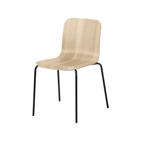 プラス ミーティングチェア・多目的チェア 完成日 組立不要 ワークフラン スタンダードチェア 4本脚タイプ 背座ヌード DC-WFC21 33-632