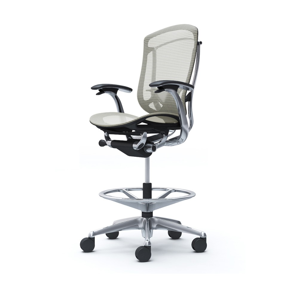 オカムラ オフィスチェア 完成日 組立不要 コンテッサセコンダ ハイチェア デザインアーム メッシュ ポリッシュフレーム ブラックボディ ランバー付 ハンガー無 CC41HS-FPG2