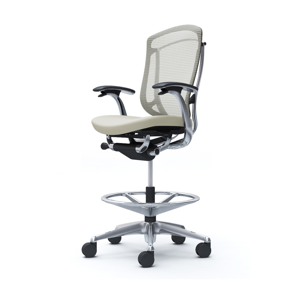 オカムラ オフィスチェア 完成日 組立不要 コンテッサセコンダ ハイチェア デザインアーム クッション ポリッシュフレーム ブラックボディ ランバー無 ハンガー無 CC43HR-FPC2