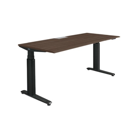 オカムラ オフィスデスク 完成日 組立不要 プリシード 上下昇降デスク ストレートタイプ アプリ無 ボタンタイプ/インジケーター有 スムースフォルムエッジ 塗装脚 マークレス天板(指紋が付きにくい) 3H20AC-MX5C