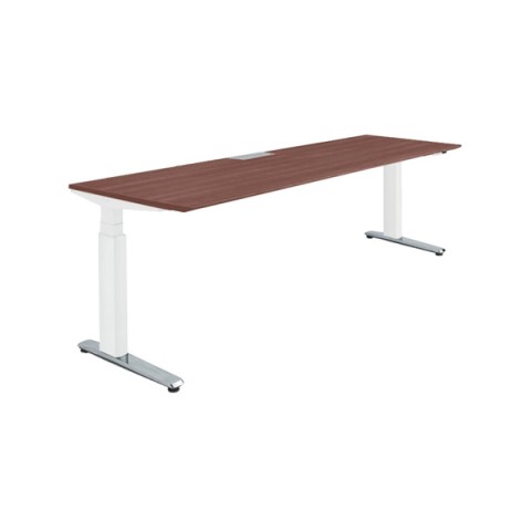 オカムラ オフィスデスク 完成日 組立不要 プリシード 上下昇降デスク ストレートタイプ アプリ無 ボタンタイプ/インジケーター有 スラントエッジ ポリッシュ脚 3H20FA-MY3D
