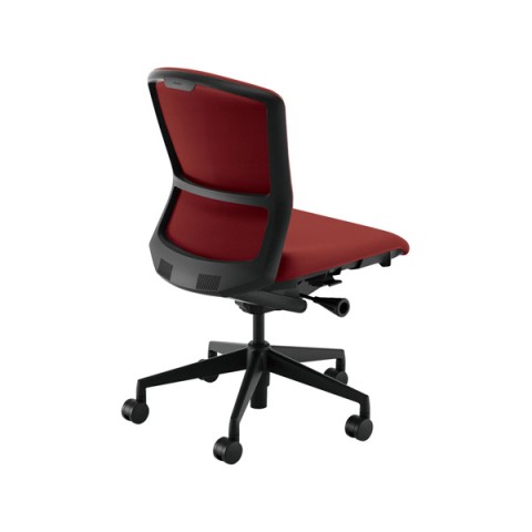 ウチダ オフィスチェア 完成日 組立不要 エルフィ ブラックフレーム 両面クロスタイプ ミドルバック ブラック脚 ウレタンキャスター 肘なし ELA2-305C-BS 5-355-0064