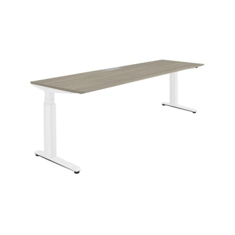 オカムラ オフィスデスク 完成日 組立不要 プリシード 上下昇降デスク ストレートタイプ アプリ有 ボタンタイプ/インジケーター有 スラントエッジ 塗装脚 マークレス天板(指紋が付きにくい) 3H20FF-MX7B