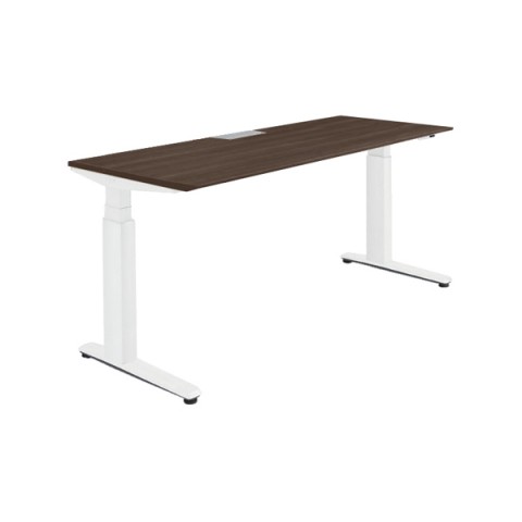 オカムラ オフィスデスク 完成日 組立不要 プリシード 上下昇降デスク ストレートタイプ アプリ有 ボタンタイプ/インジケーター有 スラントエッジ 塗装脚 マークレス天板(指紋が付きにくい) 3H20GH-MX7C