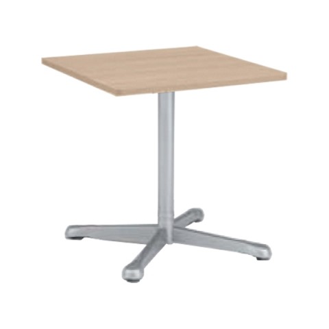 オカムラ ミーティングテーブル 完成日 組立不要 アクティアフェロー 正方形タイプ 昇降タイプ 十字脚 脚色スキップシルバー 手動昇降・ストッパー付 W800 93N2ZN-MK51