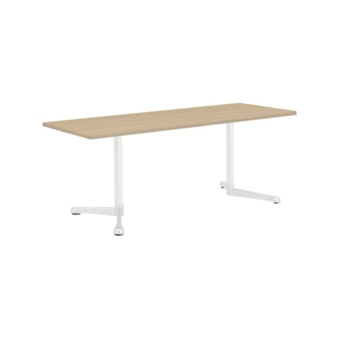 オカムラ ミーティングテーブル 完成日 組立不要 アクティアフェロー 長方形タイプ Y字脚 脚色ネオホワイト ストッパー付 W1800 D750 93N3BB-ML87