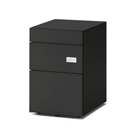 イトーキ デスクワゴン・脇机 完成日 組立不要 インステート ワゴン 3段(ダイヤル錠) D508(ショート) スチール塗装 JM-045MACK-T1