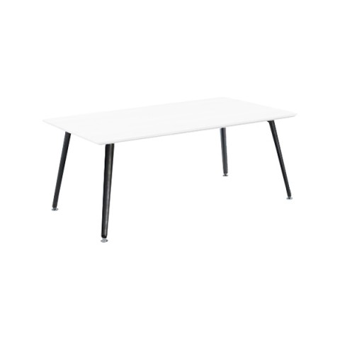 オカムラ ミーティングテーブル 完成日 組立不要 プリシード 矩形天板タイプ 脚カバー:ブラック 配線なし 天板標準メラミン 塗装脚(ブラック) 3CA1AA-MK61