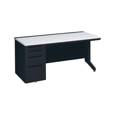 オカムラ オフィスデスク 完成日 組立不要 アドバンスエス 【中央引出しA3サイズ対応】 片袖デスク 4段袖 左袖 引出し付 3VBXAE-MK61