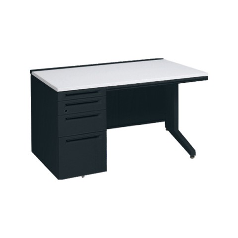 オカムラ オフィスデスク 完成日 組立不要 アドバンスエス 【中央引出しA3サイズ対応】 片袖デスク 4段袖 左袖 引出し付 3VBXBJ-MK61