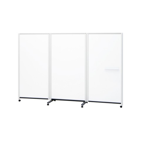 プラス パーテーション・間仕切り 完成日 組立不要 パーティションホワイトボード 連結タイプ 両面ホワイトボードタイプ 3連 H1800 PWJ-2718DSK 428-194